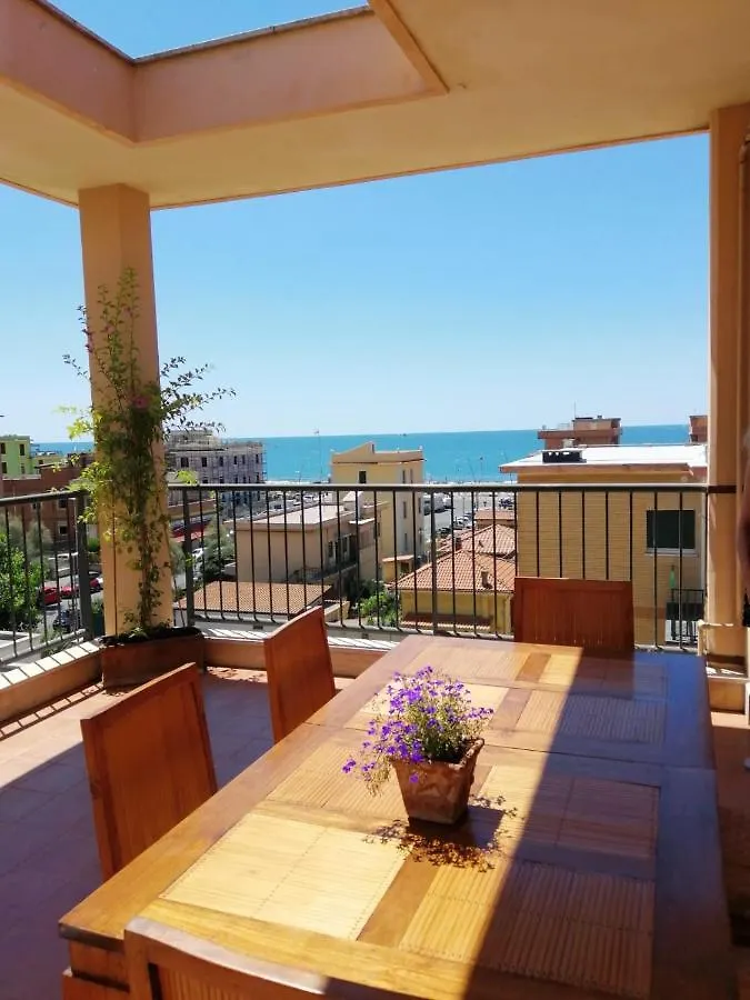 Sea View Penthouse With Beautiful Terrace - Casa Verdi Jayanti Lido di Ostia Apartment